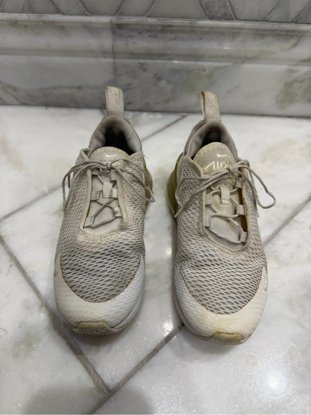 Size 12 Kids Nike Air Max White Sneaker Shoes